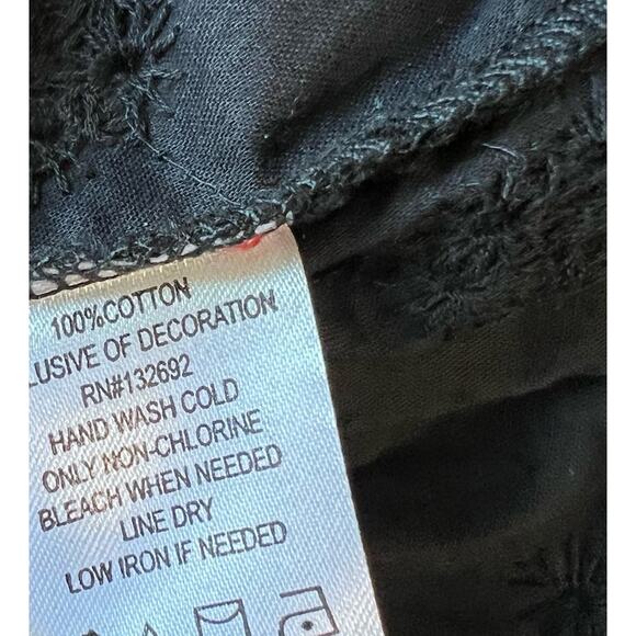 COUTURE Black Eyelet Swimsuit Cover Up Tunic Dress Pool Beach Resort Wear 1X XL - Picture 5 of 5